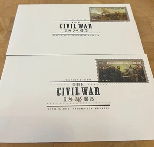 2 Commemorative Civil War Stamps First Day Of Issue -Forever Stamps - Picture 1 of 3