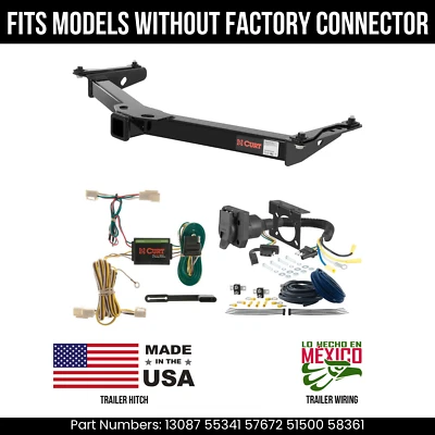 For 01-02 Toyota 4Runner Trailer Hitch w/ 7 Pin Wiring Fit w/o OE Conn. Curt 5K - Image 1 of 4