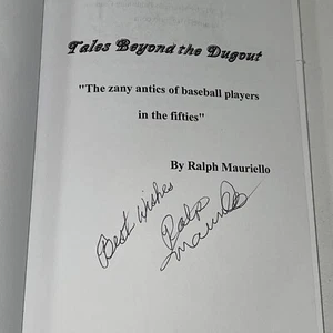 TALES BEYOND THE DUGOUT SIGNED RALPH MAURIELLO 2ND PRINTING SOFTCOVER - Foto 1 di 8