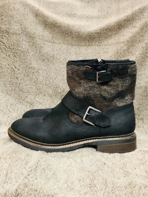 Sonoma Botines Motociclista "Cecelia" Negro Tacón Grueso Hebillas Cremallera Lateral Foto 1 de 4