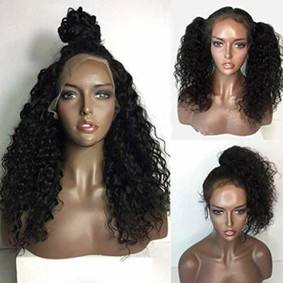 Pre Plucked Long Curly Brazilian Human Remy Hair 13×4T Lace Front Wig  - Image 1 of 4