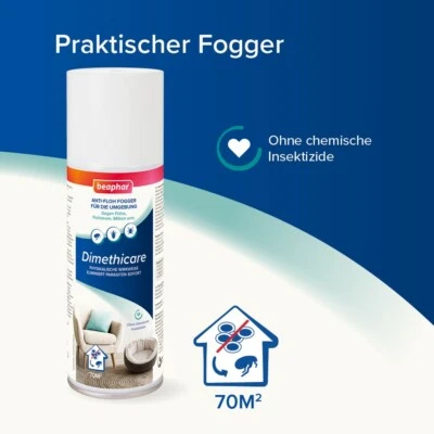 Beaphar  Dimethicare Anti-Floh Fogger 200ml Zecken Flöhe Flohbombe - Bild 1 von 4