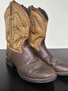 OLD WEST Women's Sz 9.5 (EU 40) Cowboy Cowgirl Brown Leather Western Boots - Picture 1 of 8