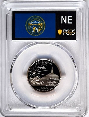 2006-S Clad Proof Nebraska State Quarter-PCGS PR 70 DCAM-State Flag - Image 1 of 4