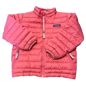 Chaqueta acolchada Patagonia jóvenes niñas 5T niño pequeño rosa relleno cremallera completa 60520 - Imagen 1 de 11