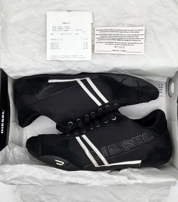 RARO 2017- Diesel Harold Solar, Zapatillas Blanco Negro-CAJA DE PERRO Y RECIBO, Talla 10 Foto 1 de 4