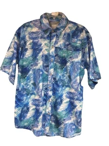 Camisa hawaiana de manga corta con botones Reel Legends grande de secado rápido ventilada - Imagen 1 de 6