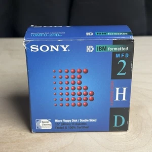 Sony HD IBM Formatierte MFD 2 Micro Floppy Disk 2-Sided 10 Pack 2HD - Bild 1 von 11