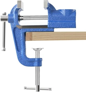 Mini Table Clamp, 2" blue, Small Bench Vise, Upgraded cast 2-inch Mini, Blue  - Picture 1 of 8