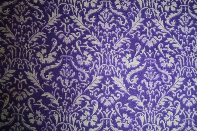 MANDI Violet Damask General Fabric Cotton Quilt Fabric FAT QUARTER - Image 1 of 1