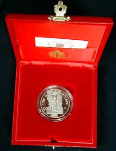 Vaticano 2001 rara moneda de plata a prueba de 5000 liras Pascua en caja oficial - Imagen 1 de 2