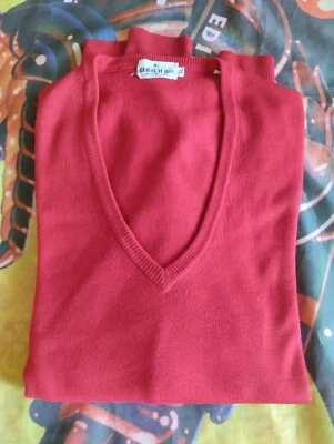 Vintage 90S Cerruti 1881, Pullover in lana made in Italy, scollo a V, Size M 42 - Imagen 1 de 4