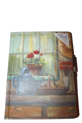 Legacy Lined Hardcover Journal Potting Shed Watering Can Artist Carol Rowan Pen - Image 1 of 4