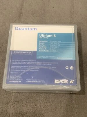 Quantum, LTO-6 Tape Media, P/N MR-L6MQN-01 (Brand New) - Image 1 of 2