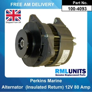 Lichtmaschine für Perkins Marine 66021587 66021535 12V 80Amp (isolierter Rücklauf) - Bild 1 von 5