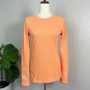 Top térmico tejido gofre con puños con botones SUNDANCE para mujer talla S coral cuello redondo - Imagen 1 de 8