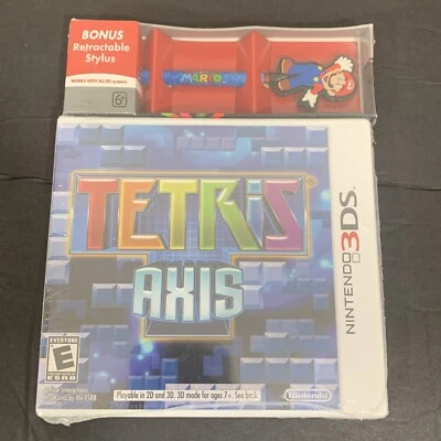 Tetris: Axis Nintendo 3DS inc Bonus Retractable Mario Stylus Pen,Rare New Sealed - Image 1 of 4