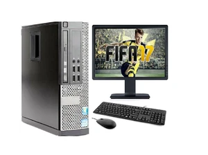 Fast GAMING PC DELL COMPUTER WIDESCREEN BUNDLE WIN10 QUAD i3 16GB 500GB GT 730 - Picture 1 of 6