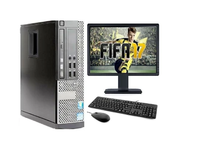 Fast GAMING PC DELL COMPUTER WIDESCREEN BUNDLE WIN10 QUAD i3 16GB 500GB GT 730 - Image 1 of 4