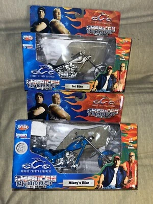 ORANGE COUNTY CHOPPERS MIKEYS BIKE & JET BIKE 1:18 Die Cast MOTORCYCLE NIB #15F - Image 1 of 4