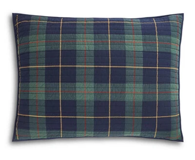 Martha Stewart - Funda de 2 almohadas de franela de algodón a rayas azul marino, estándar $120 😃😃 Foto 1 de 4