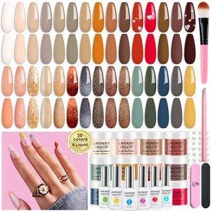 94 Piece Dip Powder Nail Kit Starter 30 Colors Acrylic Dipping Nails Powder Set - Picture 1 of 8