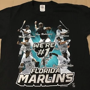 Vintage 2003 Florida Marlins Champions Shirt / Size MEDIUM Mens MLBPA Dynasty - Picture 1 of 11