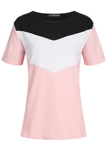 Camiseta mujer violeta manga corta Shirt Arrow Colorblock cuello redondo rosa N19056334 - Imagen 1 de 2