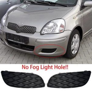 Pair Black Front Bumper Lower Side Grill Cover Caps For Toyota Yaris 2003-2004 - Bild 1 von 9