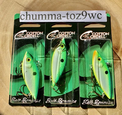 Bait Bonanza (Lot Of 3) Lipless Crankbait, Cotton Cordell, Bass, NWT! - Image 1 of 4