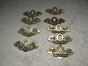Vintage Brass Handle Pull Curly Design Drawer Hardware Brass Art Deco - Picture 1 of 2