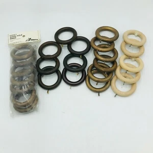 25 anillos de poste de madera varios colores 1 3/4" Sierra de Gould etc ventana cortina - Imagen 1 de 12