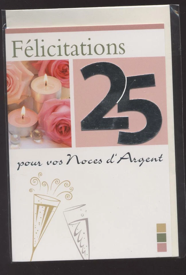 Nuovo Carte Matrimonio D Argento + Busta 10 Schede Acquistato - Immagine 1 di 1