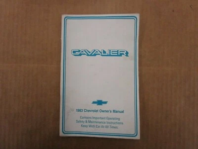 1983 Chevrolet Cavalier руководство пользователя оригинальная книга руководство литература - Изображение 1 из 2