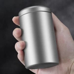 Titanium Airtight Tea Canister Suger Coffee Storage Jar Outdoor Travel Container - Picture 1 of 11
