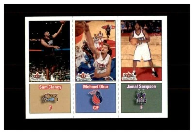 2002-03 FLEER TRADITION BASKETBALL TRI ROOKIES #283 CLANCY/MEHMET OKUR/SAMPSON - Image 1 of 2