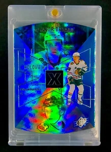 CONNOR BEDARD BLUE REFRACTOR ROOKIE RC Card Rare SP Insert Non Auto - BLACKHAWKS - Picture 1 of 6