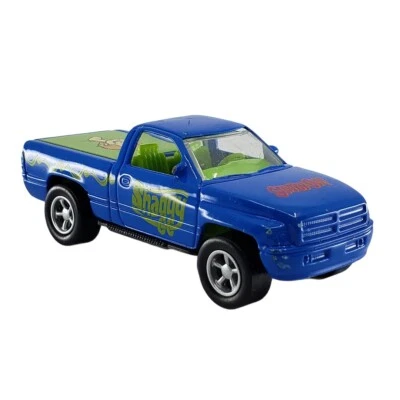 Racing Champion 1998 Blue 96 Dodge Ram 1:64 Shaggy Scooby Doo Pickup Truck Toy - Image 1 of 4