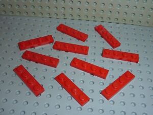 10 x LEGO Red plate 1x4 ref 3710 Set 10018/10024/851/8157/6385/1034/6993/3724...