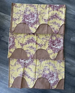 Waverly Toile French Country 3 Volants Gold Red Rooster Hens 52” X15” SCHÖN - Bild 1 von 7