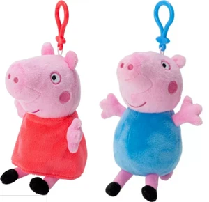 Peppa Pig Mummy Pig & George Rucksack Clips x 3 Plüsch Schlüsselanhänger - Bild 1 von 6