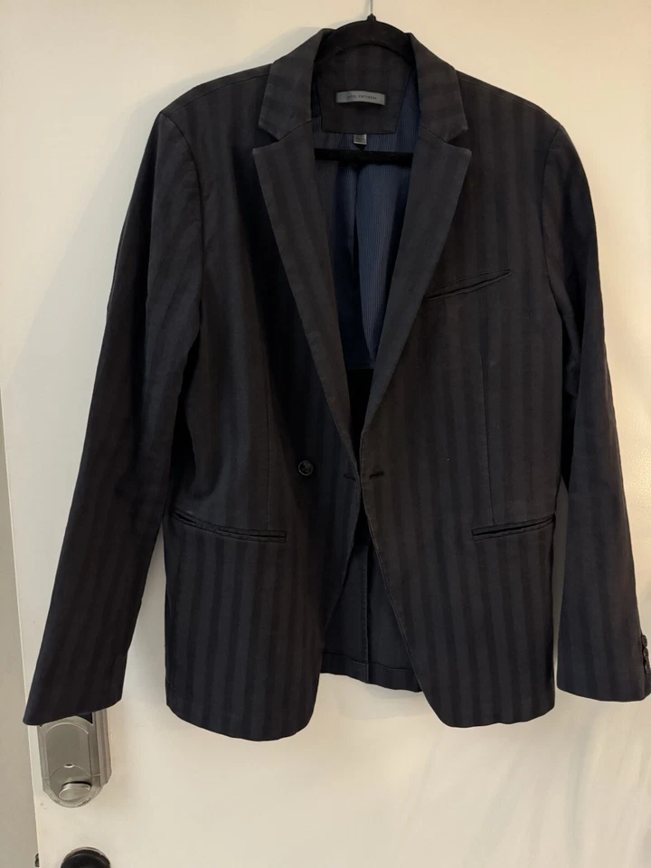 Abrigo Deportivo John Varvatos Rayas Lino-Algodón Calce Ajustado - Talla 52 (US 42R) Foto 1 de 4