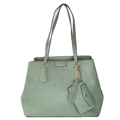 Bolso de mano Nine West Aven verde aguamarina asa superior grande cartera de hombro Foto 1 de 4