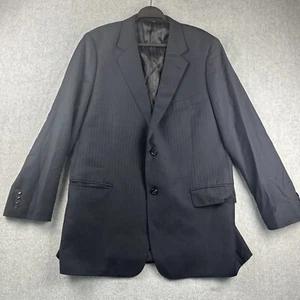 Blazer uomo sportivo BARONI SUPER 150'S WOOL giacca due bottoni 46L righe blu - Foto 1 di 16