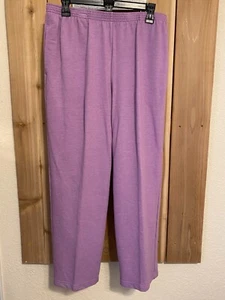 Alfred Dunner Purple Sweat Pants Size M NWOT - Picture 1 of 2