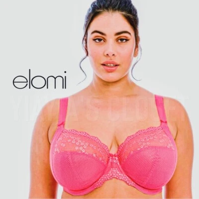 Elomi Charley UW Stretch Lace Plunge Bra #EL4382 UK Szs E-HH Honeysuckle NWT $66 - Image 1 of 3