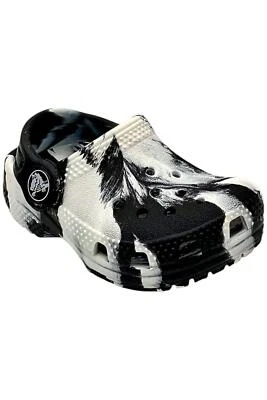Crocs Toddler's Unisex Classic Marbled Clog Black/White - Copy - Image 1 of 3