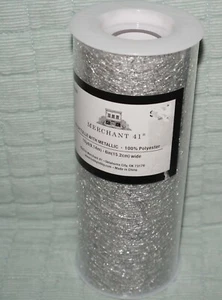 Silver Metallic Mesh Tulle Lot of 2 6" x 10 Yds Craft NEW Fast Shipping - Picture 1 of 2