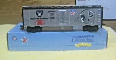 Ho Scale NFL OAKLAND RAIDERS Reefer Car MANTUA COLLECTIBLE New in Box - Image 1 of 3