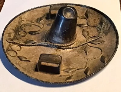 Cenicero vintage TAXCO México 980 plata esterlina “Sombrero” joyería arte Foto 1 de 4